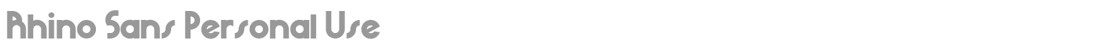 Rhino Sans font preview